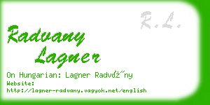 radvany lagner business card